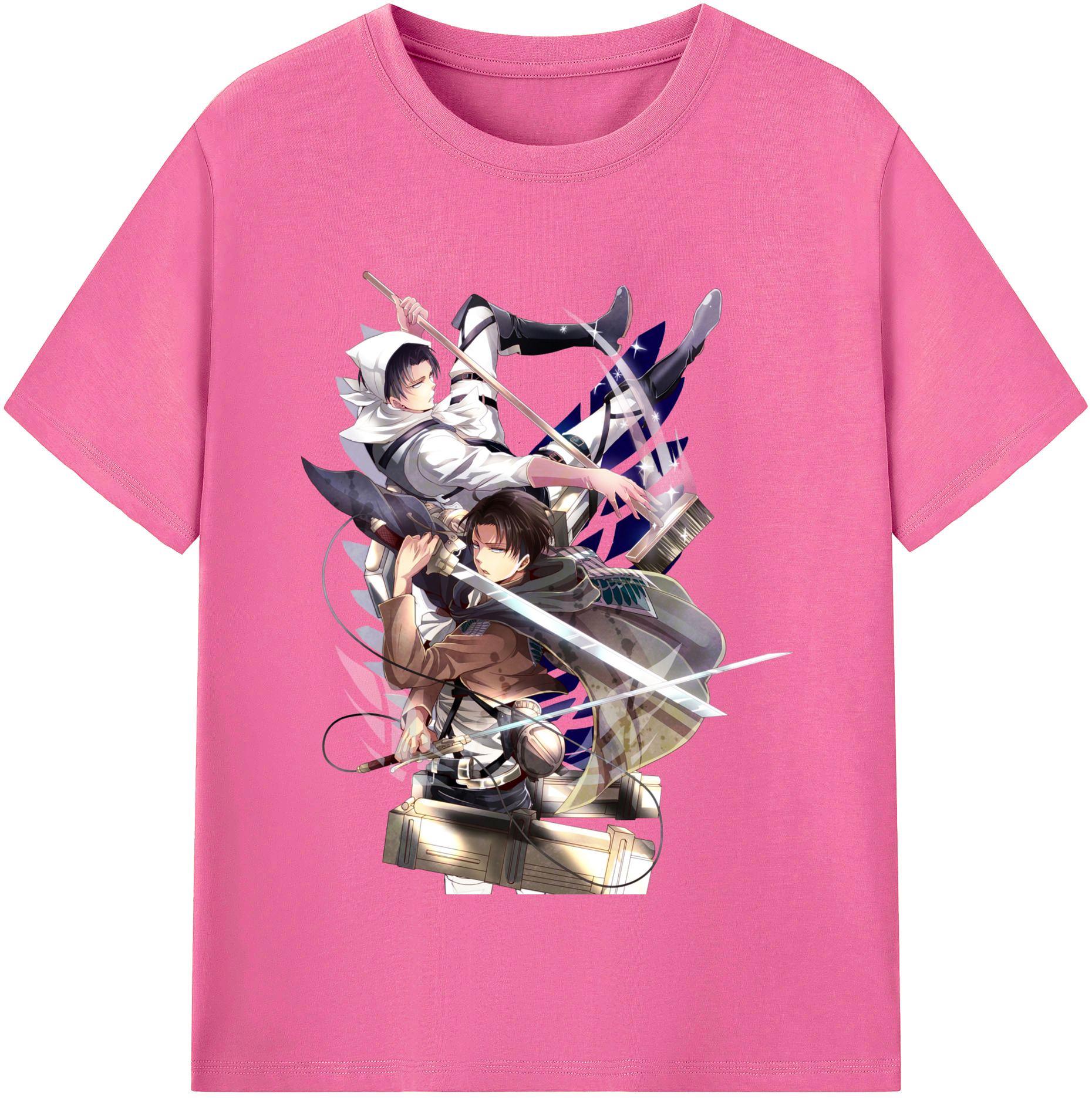 （画像用） 進撃の巨人 リヴァイ·アッカーマン Attack on Titan Levi Ackerman レディースカジュアルプリントTシャツ（綿100％）